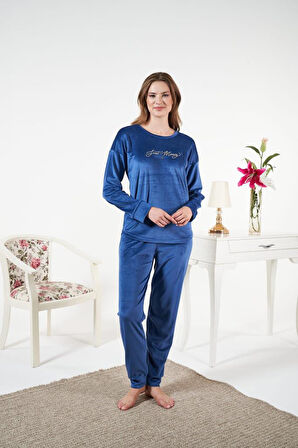 Kadın Kışlık Kadife Pijama Takımı