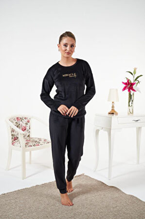 Kadın Kışlık Kadife Pijama Takımı