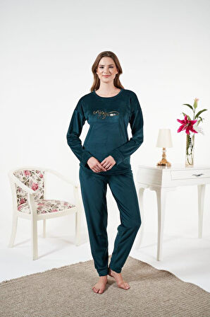 Kadın Kışlık Kadife Pijama Takımı