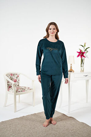 Kadın Kışlık Kadife Pijama Takımı
