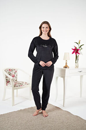 Kadın Kışlık Kadife Pijama Takımı