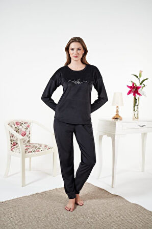 Kadın Kışlık Kadife Pijama Takımı
