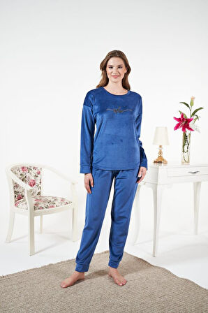 Kadın Kışlık Kadife Pijama Takımı