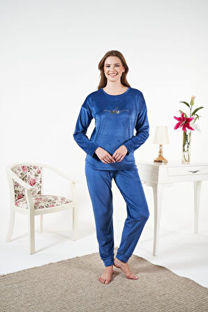 Kadın Kışlık Kadife Pijama Takımı