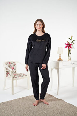 Kadın Kışlık Kadife Pijama Takımı