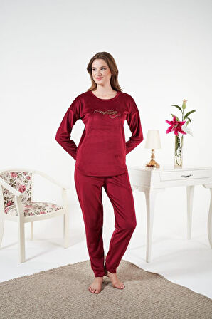 Kadın Kışlık Kadife Pijama Takımı