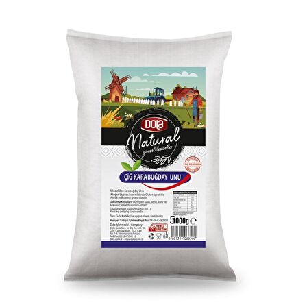 Dola Natural Çiğ Karabuğday Unu 5000 Gr.