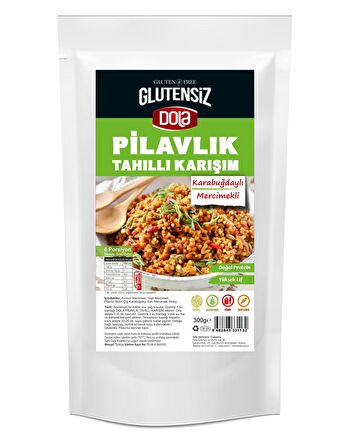 Dola Glutensiz Tahıllı Pilavlık Bulgur 300 gr Karabuğdaylı Mercimekli Karışımı