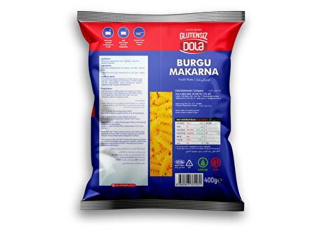 Dola Glutensiz Burgu Makarna 400 gr 