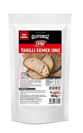 Dola Glutensiz Tam Tahıllı Karabuğdaylı Ekmek Unu Karışımı 1 kg