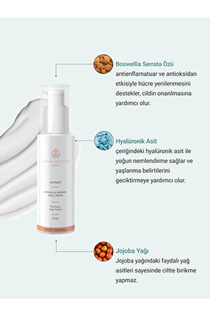 Boswellia Kuru ve Yıpranmış Ciltler İçin Tazeleyici Yüz Kremi 75ml