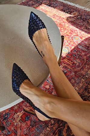 4167 taşlı abiye ayakkaabı ince topuk 15 pont