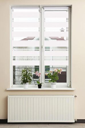 Stor Zebra Perde Modern Lila Geniş Jakar Desenli Piliseli 1.Kalite Dekoratif Kornişe Kolay Montaj