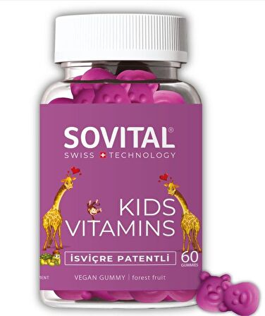 Sovital Kids Çocuk Vitamini Vegan Gummy 60 Adet