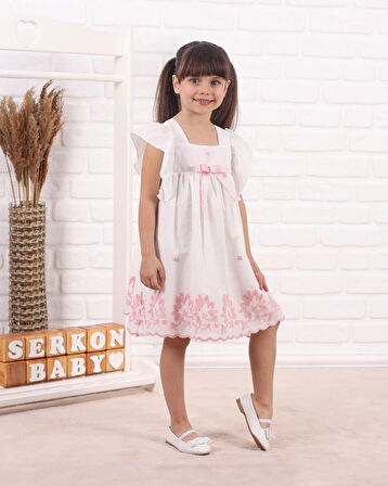 Serkon Kız Çocuk Su Yolu Elbise SER-0780