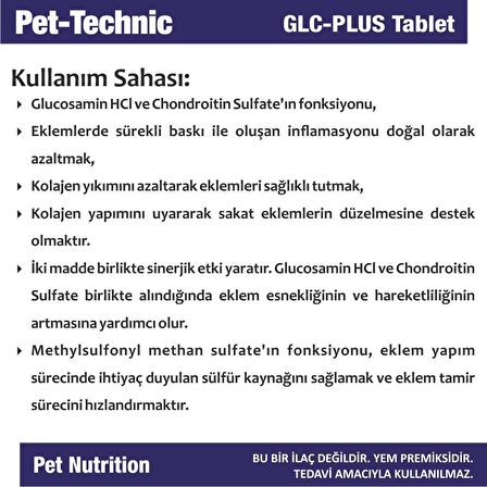 Pet Technic Yavru-Yetişkin Eklem Güçlendirici C Vitamini Tablet 75 Tablet