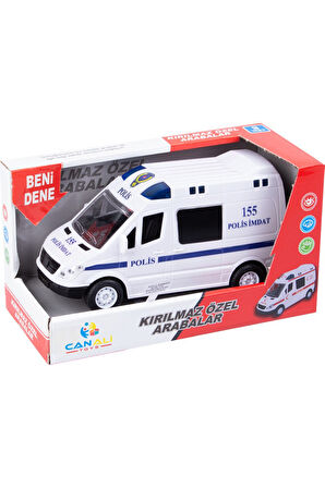 Canali Kırılmaz Polis Arabası Pilli Işıklı Sesli CNL-9999-1 3247