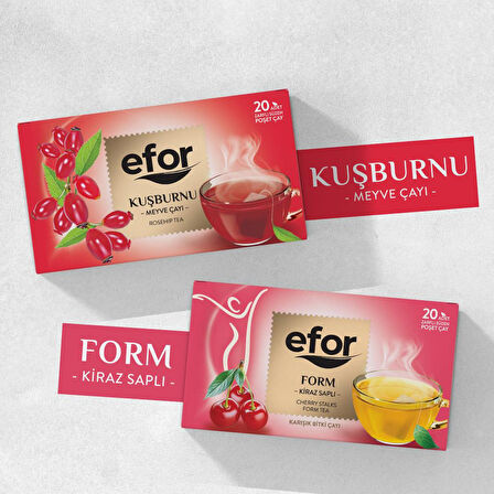 Efor Çay Meyve Çayları-Kırmızı Koleksiyon-Set