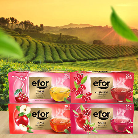 Efor Çay Meyve Çayları-Kırmızı Koleksiyon-Set