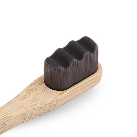 T-Brush Yetişkin Nano Bambu Diş Fırçası Koyu Gri