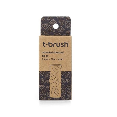 T-Brush Activated Charcoal 2’li Diş İpi