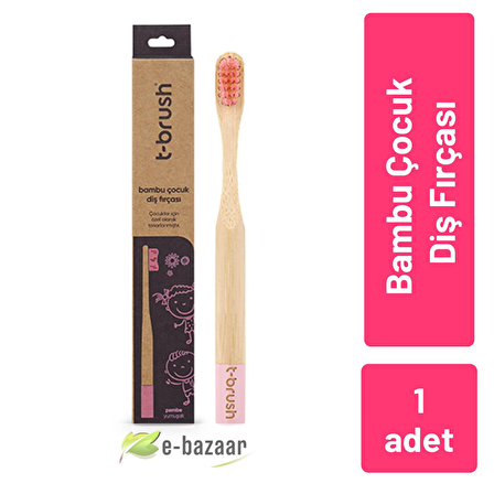 T-Brush Bambu Çocuk Diş Fırçası Pembe