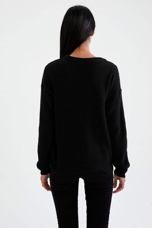 Regular Fit Bisiklet Yaka Kazak