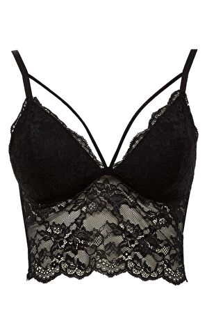 Dantelli Bant Detaylı Triangle Bralet