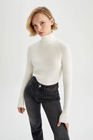 Slim Fit Balikçi Yaka Kazak X7912AZ22WNER91