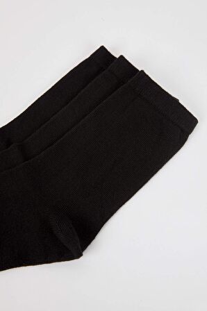 DeFacto Kadın 3'lü Pamuklu Uzun Çorap X1128AZNSBK23