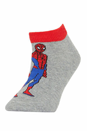 DeFacto Erkek Çocuk Marvel Spiderman Pamuklu 3'lü Patik Çorap X2345A6NSKR1