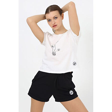 Moonsports Kadın Crop Tshirt