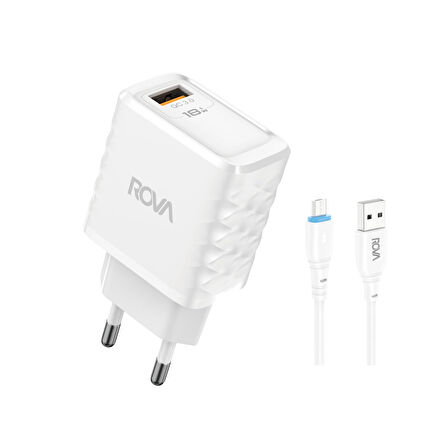Rova SB113M A Giriş A-Micro 1M Kablolu Şarj Başlığı 18W