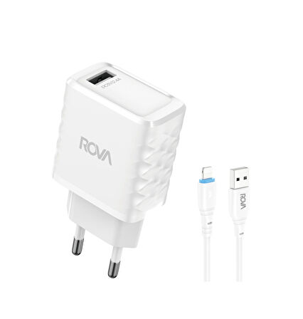 Rova SB114L A Giriş 2.4A A-L iPhone Kablolu Şarj Başlığı 12W - KVK Teknik Servis Garantili