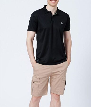 Quiksilver Polo Yaka Düz Siyah Erkek T-Shirt TEQYKT07004 PER4MAN'S POLO