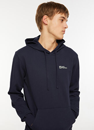 Jack Wolfskin Lacivert Erkek Kapüşon Yaka Sweatshirt Tommy Hoody M