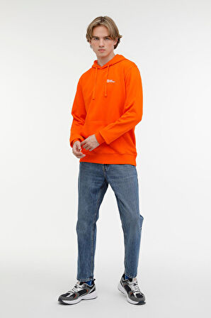 TOMMY HOODY M Turuncu Erkek Sweatshirt