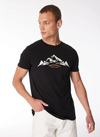 Merrell Siyah Erkek O Yaka Baskılı T-Shirt M4TAURUSM_TAURUS M