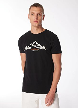 Merrell Siyah Erkek O Yaka Baskılı T-Shirt M4TAURUSM_TAURUS M