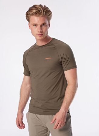 Merrell Haki Erkek O Yaka Baskılı T-Shirt M3TEND_TEND