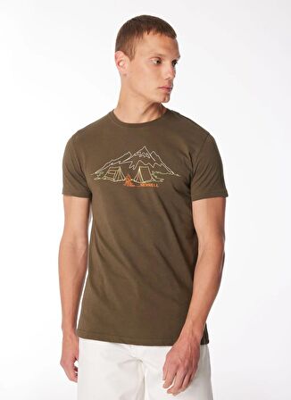 Merrell Haki Erkek O Yaka Baskılı T-Shirt M4TAMPM_TAMP M