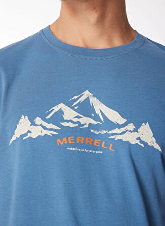 Merrell Mavi Erkek O Yaka Baskılı T-Shirt M4TAURUSM_TAURUS M