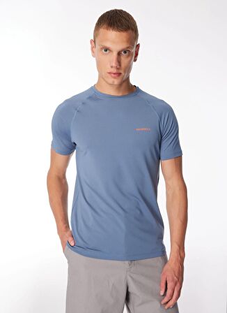 Merrell Mavi Erkek O Yaka Baskılı T-Shirt M3TEND_TEND