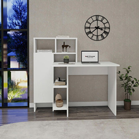 Arnetti Buğra Dolaplı Çalışma Masası Beyaz 