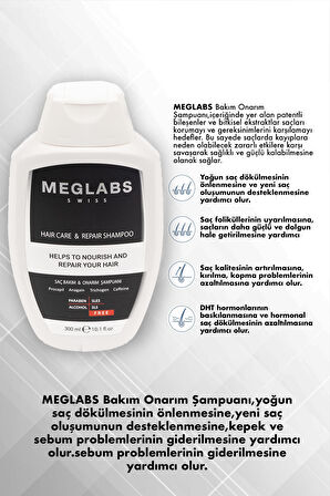 MEGLABS Saç Bakım Ve Onarım Şampuanı 300 ML