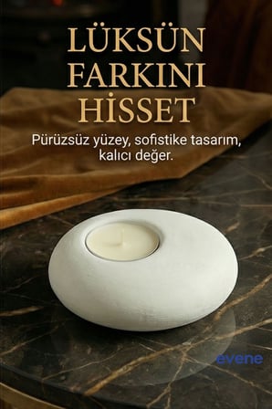 Mumluk Şamdan Ince Mum Uyumlu Gümüş Eskitme Renk Model 50