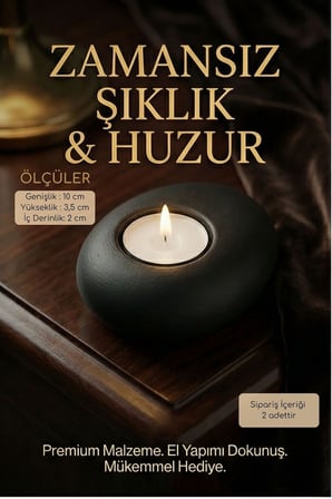 Mumluk Şamdan Ince Mum Uyumlu Gümüş Eskitme Renk Model 50