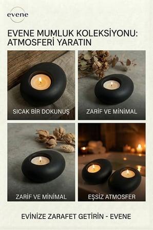 Mumluk Şamdan Ince Mum Uyumlu Gümüş Eskitme Renk Model 50
