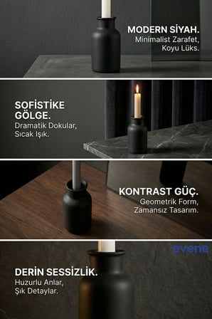 Mumluk Şamdan Ince Mum Uyumlu Beyaz Renk Model 65