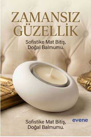 Mumluk Şamdan Ince Mum Uyumlu Altın Renk Model 66